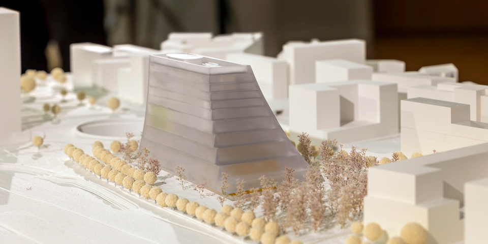 Ein Modell des zukünftiges Zukunftszentrums.