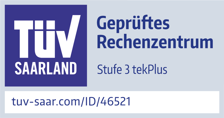 Zertifikat für unser geprüftes Rechenzentrum